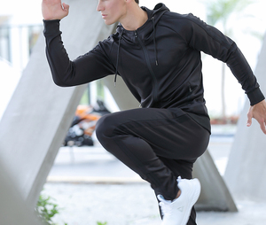 Pantalon à capuche imprimé taille XL survêtement deux pièces logo personnalisé design professionnel automne jogging ensemble grande taille solide - Product Image 3