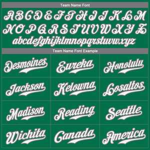 Personalizado Kelly verde blanco gris auténtico Softball Jersey al por mayor sublimado cuello en V botón completo tela de malla camisetas de Softbol - Product Image 4