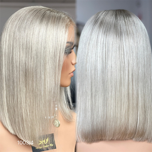 Peluca larga recta rubia ceniza 5,0 nudos individuales banda ajustable transparente para encaje frontal en cualquier lugar salón de despedida cabello humano - Product Image 1
