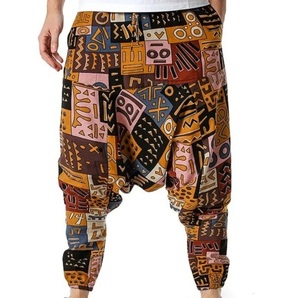 Pantalons de survêtement à jambes larges et amples à motif imprimé de drapeau de mode OEM à la vente, avec poches latérales et cordon de serrage - Product Image 4