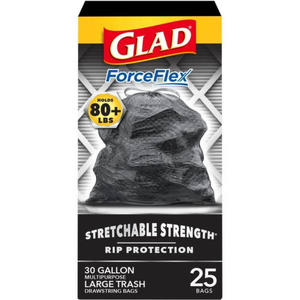 ถุงขยะ Glad ForceFlex Heavy Duty ขนาดใหญ่ รับน้ำหนักได้มากกว่า 80 ปอนด์ 30 แกลลอน 25 ใบ - Product Image 6