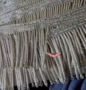 Franges en fil d'argent de 7 cm, franges décoratives pour vêtements, garnitures élégantes en fil pour vêtements d'évêque - Product Image 2