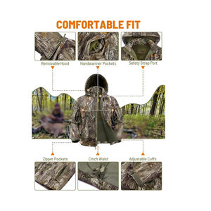 Veste de chasse softshell pour homme, nouvelle collection, imperméable, camouflage, respirante et coupe-vent, vente en gros - Product Image 6
