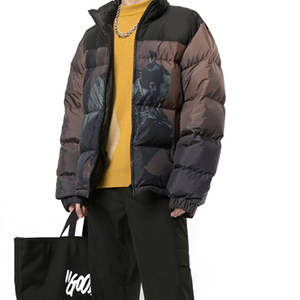 Blouson matelassé en toile personnalisé de haute qualité, léger, imperméable, à capuche, décontracté, col montant, pour homme, style urbain, vente en gros, nouveauté - Product Image 6