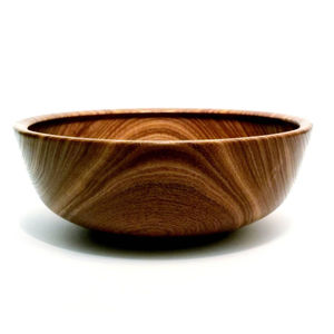 Bol en bois de noyer artisanal, bol de service sur piédestal décoratif moderne, décoration d'intérieur en bois unique, centre de table, vaisselle écologique - Product Image 6