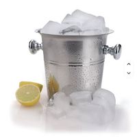 Seau à glace en acier inoxydable avec couvercle et pinces à glace, écologique, pour sublimation, essentiel pour le camping et le bar à domicile, rétention de glace de 1 kg pour la bière