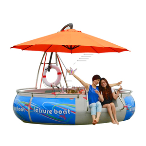 Barbacoa flotante restaurante parque acuático eléctrico ocio barbacoa donut barco para Mar y Lago - Product Image 6