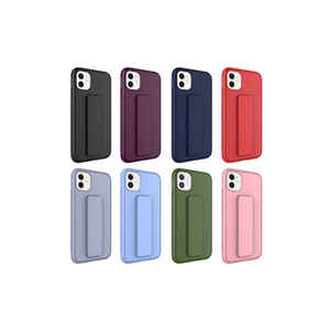 Coque de luxe Netzy pour iPhone 12 avec support Qstand, en silicone souple, emballage de vente au détail isolé - Product Image 3