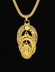 Collier de mode pendentif bijoux en or Dubaï africain plaqué or ensemble de bijoux de mode européenne traditionnelle africaine - Product Image 2