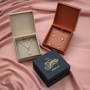 Santorini ECO Gray <b>Small</b> Pendant Luxury Custom Logo <b>Gift</b> Packaging Jewelry <b>Boxes</b> for <b>Small</b> Pieces - Product Image 5