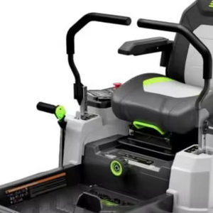 เครื่องตัดหญ้าแบบนั่งขับเคลื่อนด้วยตัวเอง ใช้เครื่องยนต์เบนซิน 2 จังหวะ ยี่ห้อ Power+ พร้อมรีโมทคอนโทรล ขนาดใบมีด 42 นิ้ว หมุนรอบตัวเองได้ ไม่มีรัศมีการหมุนที่จำกัด - Product Image 1