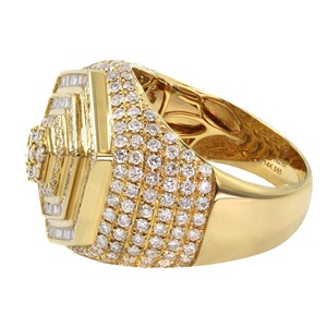 Herren Luxus Trendy Hip Hop Ring Voll diamant Abgerundetes Alphabet 10K 14K 18K Gold Lab Grown Ice VVS Moissan ite Hochzeiten IGI - Product Image 3