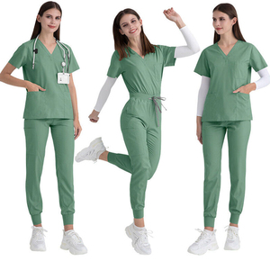 Premium Quality Women's Nursing Scrub Uniform <b>Sets</b> Custom Logo Hospital Scrubs OEM Anti-Wrinkle Breathable Premium Nursing - Product Image 2