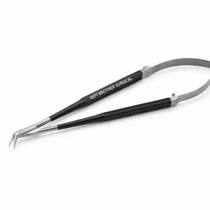 Portaagujas Curvo Castroviejo, Instrumento de Microcirugía, Herramienta Quirúrgica Oftálmica - Product Image 3