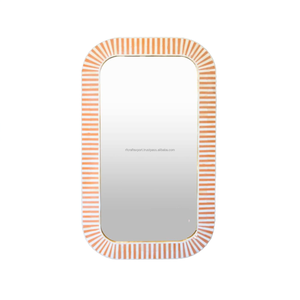 Venta caliente de alta calidad, venta directa de fábrica, marco de espejo con incrustaciones de hueso, espejo de pared decorativo vivo, espejo de baño de RF Crafts - Product Image 4