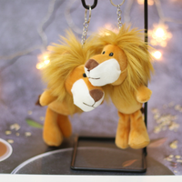 Porte-clés lion en peluche doux et chaud, jouet en peluche Kawaii, poupée en peluche, breloque de sac, porte-clés moelleux