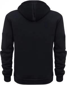 Sudadera táctica para hombre, sudadera con cremallera de cuarto sólido, Sudadera con capucha, bolsillos, entrenamiento, correr, tejido de lana hecho activo, industria deportiva - Product Image 2