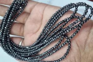 Perles de fantaisie en moissanite noire de 3 mm - Product Image 3