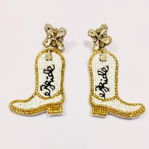 Boot Theme Custom Indian Handcrafted Boot Theme <b>Earrings</b> <b>Top</b> Indian Handmade <b>Earrings</b> Premium Quality Best Beaded <b>Earrings</b> - Product Image 1