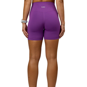 Shorts Deportivos de Cintura Alta para Mujer, Color Sólido, Spandex, Nailon, Ajuste Atlético, Cintura Elástica, para Gimnasio, Fitness, Yoga, Ropa Deportiva - Product Image 2