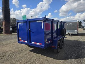 Remolque de plataforma cubierta azul 2026, 6x12, capacidad de 7 toneladas, 10K |   Lados Altos de 48 Pulgadas |   Eje Doble |   Garantía de 1 año - Product Image 2
