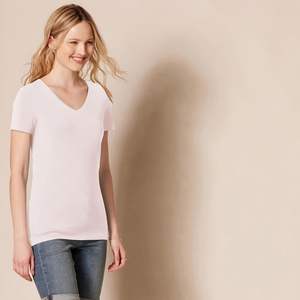 Women's Plus Size Summer T-Shirt Slim Fit Breathable Quick Dry Eco-Friendly Spandex/Cotton Light Knit - Product Image 2