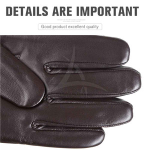 Gants en cuir sportifs pour hommes, doigts complets, compatibles avec les écrans tactiles, respirants pour la conduite - Product Image 5