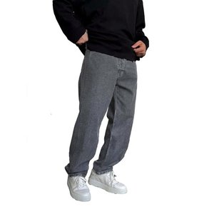 Pantalon Baggy en Jean Vintage Noir à Jambes Larges pour Hommes Pantalon à Lame Courbée Streetwear Cowboy Pantalon Droit en Denim Décontracté - Product Image 5