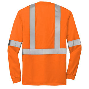 Camiseta de Trabajo de Manga Larga de Alta Visibilidad para Invierno, con Logotipo Personalizado al por Mayor, Reflectante, para Hombre, para Ropa de Trabajo - Product Image 5