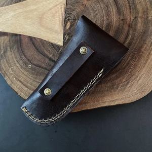 Jexmoo OEM personalizado hecho a mano multifuncional Damasco acero cuchillo de bolsillo Funda de cuero para regalo de aniversario padrino presente - Product Image 3