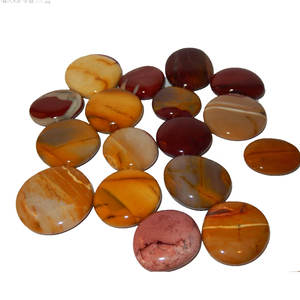 หิน mookaite Jasper หินผลึกทรงแบนทรงวงรีทรงแบนหินอัญมณีธรรมชาติบำบัด - Product Image 4
