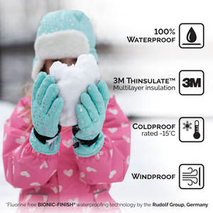 Guantes de esquí de cuero unisex de moda canadiense para niños guantes deportivos aislados de invierno al aire libre nieve montar senderismo diseño impreso - Product Image 4