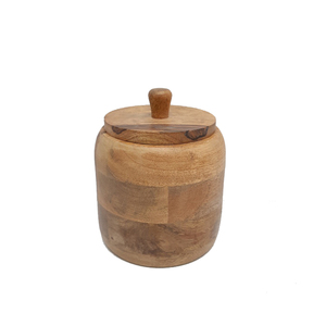 Best Quality Natural Wooden Round Shaped <b>Storage</b> <b>Box</b> <b>With</b> <b>Lid</b> Classic Design Kitchenware <b>Storage</b> Canister Handmade - Product Image 1