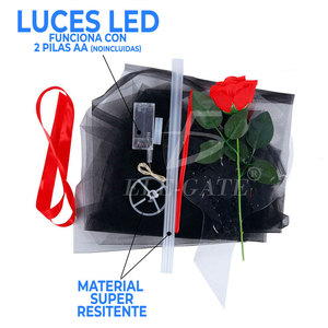 Bouquet di Rose Luminose con Luci LED per Decorazioni Natalizie e Palloncini per Feste - Product Image 6