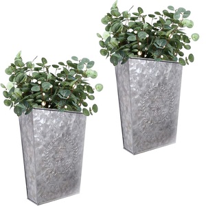 Venta caliente Macetas de metal blanco Maceta para exteriores e interiores con uso de soporte para la decoración del hogar y el hotel a precio barato - Product Image 4