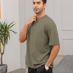 Suministro Directo de Camisetas Lisas de Algodón 100% Pesado, Corte Holgado, Cuello Redondo, Mangas Regulares, Bajo Costo, Para Todo el Año, Estilo Hip Hop - Product Image 2