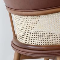 Velours brun haute aile arrière bras chaise Chaise longue loisirs chaise meubles de maison salon chaises Design tissu luxe moderne
