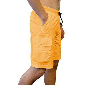 Comfort Men's 340G Heavy Casual Cargo Pocket Shorts Spring Elastic Waistband Drawstring Cargo Shorts Custom Logo Men Shorts - Product Image 4