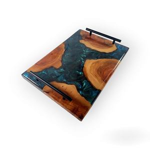 Bandeja de Madera Hecha a Mano con Asa para Uso en Hoteles, Suministro al por Mayor de Proveedor Indio por saniya handicraft - Product Image 4