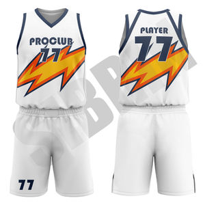 Ensemble de maillots d'uniforme de basket-ball imprimé réversible personnalisé de qualité supérieure - Product Image 3