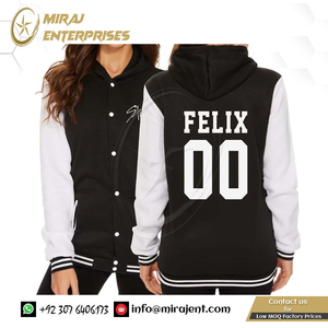 Banchan Felix Hyunjin Jeongin Changbin Jisung Minho Seungmin Chaqueta universitaria para mujer Sudadera con capucha Sudadera bordada teñida - Product Image 2