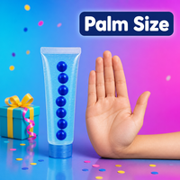 Jouet anti-stress en tube bleu à presser, jouet de décompression en plastique pour bureau, perles flottantes, adolescents, adultes, bureau, OEM, ODM