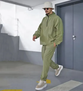 Streetwear en nylon avec logo personnalisé costumes de survêtement vintage nouvelle mode ensemble de jogging 2 pièces veste coupe-vent réfléchissante survêtement pour hommes - Product Image 3