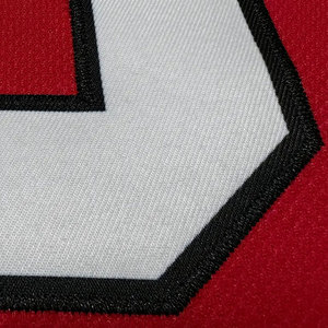 Maillot de hockey sur glace col en V rouge avec lettrage brodé Polyester respirant coupe ample adapté à toutes les saisons - Product Image 4