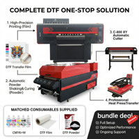 Nouvelle imprimante DTF professionnelle Hanrun Super A600 60cm avec caméra CCD et système d'hydratation automatique, encre pigmentée pour vêtements et textiles