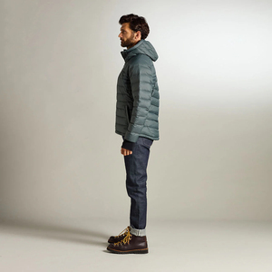 Veste d'hiver légère et chaude pour homme, avec capuche et fermeture éclair, style décontracté pour l'extérieur - Product Image 3