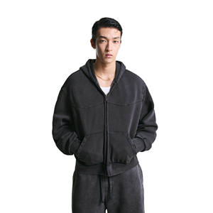 Conjunto Deportivo para Hombre con Cierre y Lavado Ácido, 100% Algodón, Chándal Vintage de Alta Calidad, Transpirable y Cómodo - Product Image 2