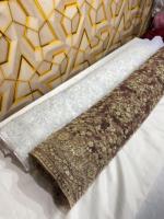 Tissu en maille brodé à la main avec perles importées de qualité supérieure, tissu unique entièrement brodé et perlé à la main