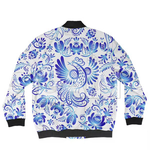 Low Price High Quality Custom Logo Printed Front Men's Hooded Winter Bomber Jacket Plus Size Breathable Eco-Friendly - Product Image 2