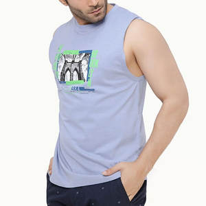 Débardeur d'entraînement de gymnastique en coton de haute qualité avec logo personnalisé OEM Vente en gros Chemise musculaire personnalisée - Product Image 3